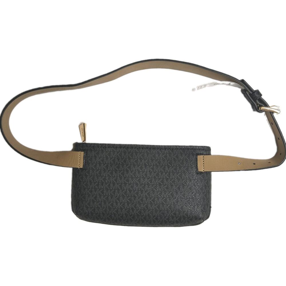 Michael Kors Women's Black Monogram Belt /Crossbody Bag Size S/M NWT - Picture 2 of 7